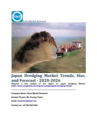 Japan Dredging Market Trends, Size, Forecast - 2020-2026