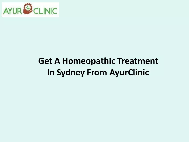 get a homeopathic treatment in sydney from
