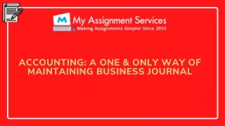 accounting a one only way of maintaining business