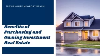 Why Should You have Investment Real Estate in the First Place?