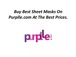 Best Sheet Masks On Purplle.com