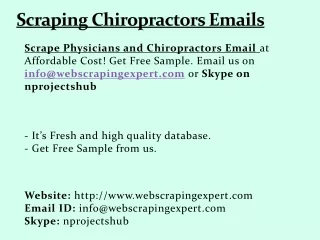 scraping chiropractors emails