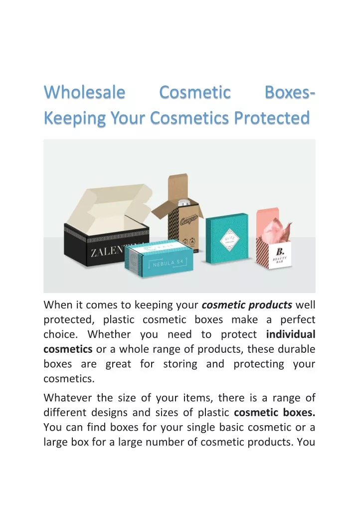 wholesale keeping your cosmetics protected