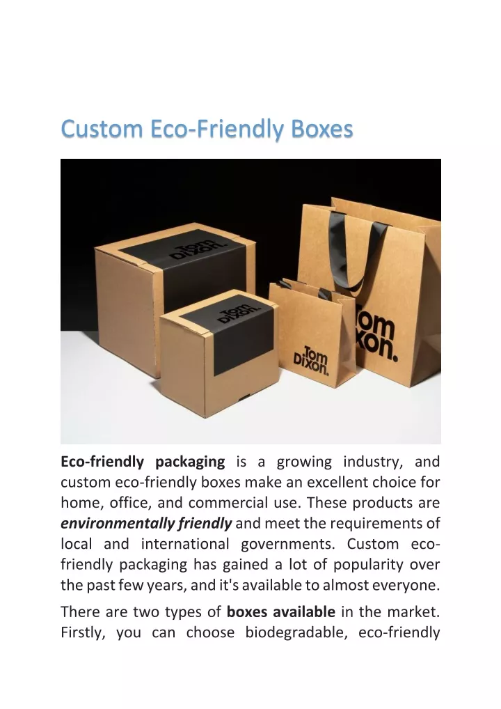 custom eco friendly boxes