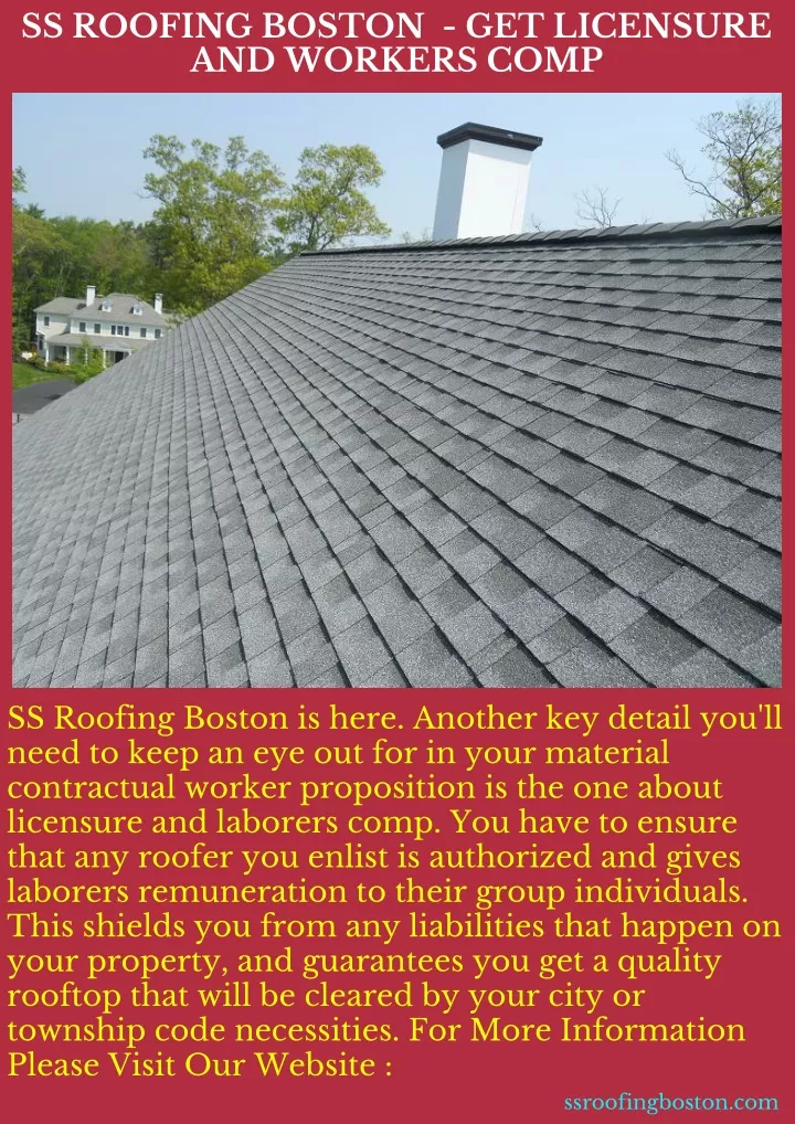 ss roofing boston get licensure and workers comp