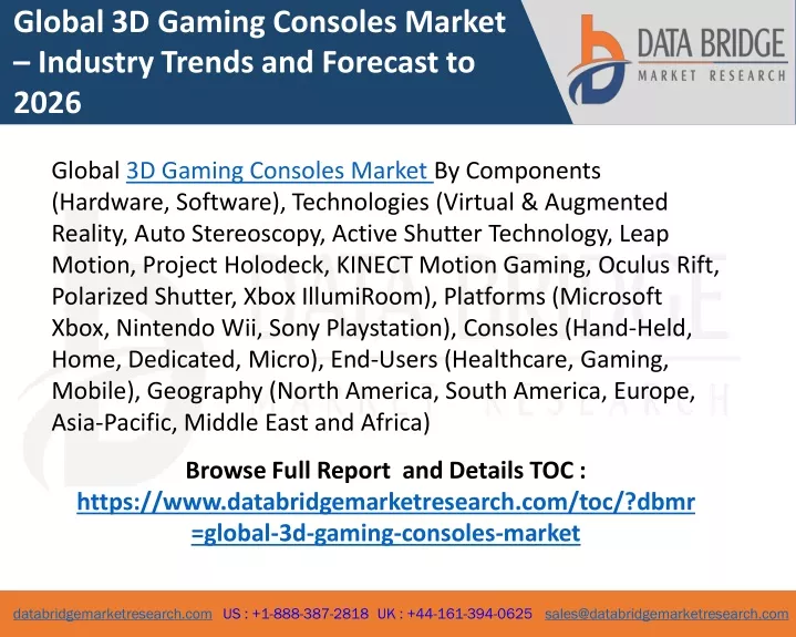 global 3d gaming consoles market industry trends