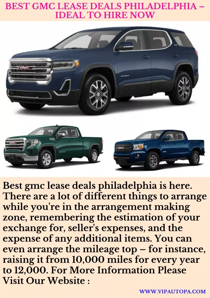 best gmc lease deals philadelphia ideal to hire