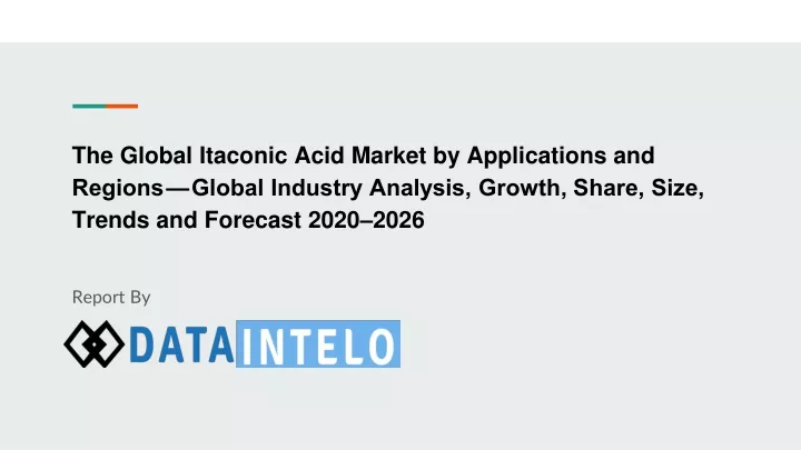 the global itaconic acid market by applications