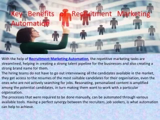 Key Benefits of Recruitment Marketing Automation