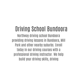 Driving School Bundoora