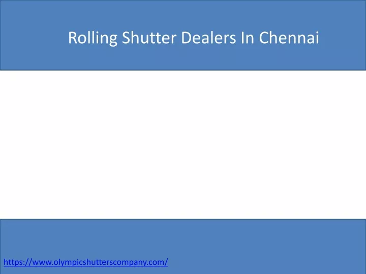 rolling shutter dealers in chennai