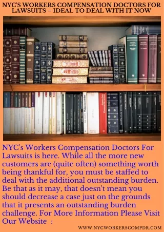 NYC's Workers Compensation Doctors For Lawsuits – Ideal To Deal With It Now