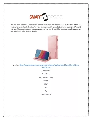 Iphone 12 accessories | Smartcases.com.au