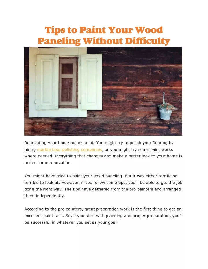 tips to paint your wood paneling without
