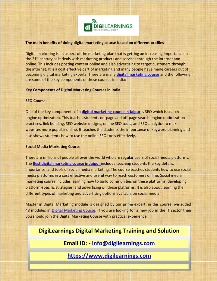 the main benefits of doing digital marketing