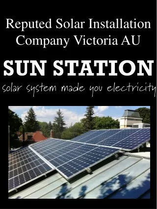 Reputed Solar Installation Company Victoria AU