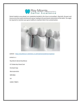 Dental Implants West Midlands | Excellence-in-dentistry.co.uk