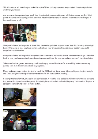 this information will reveal to you make the most