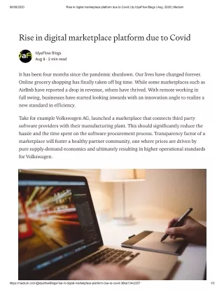 rise in digital marketplace platforms due to covid