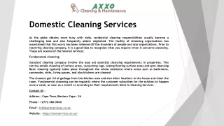 domestic cleaning services