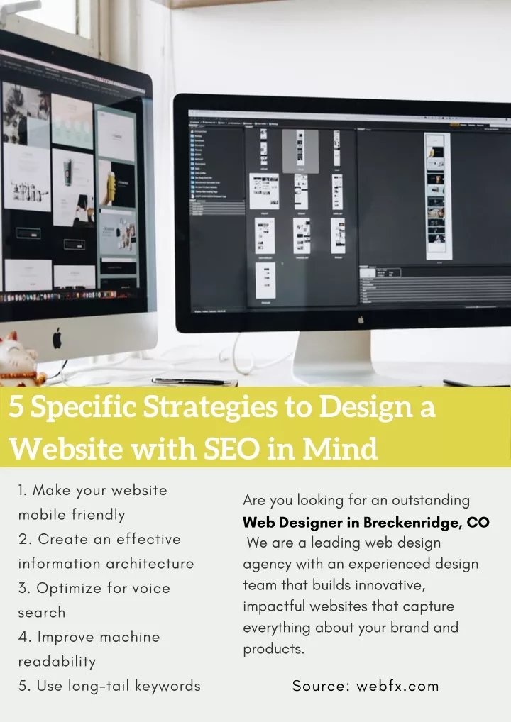 5 specific strategies to design a website with