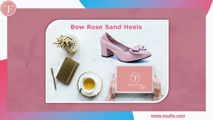 bow rose sand heels