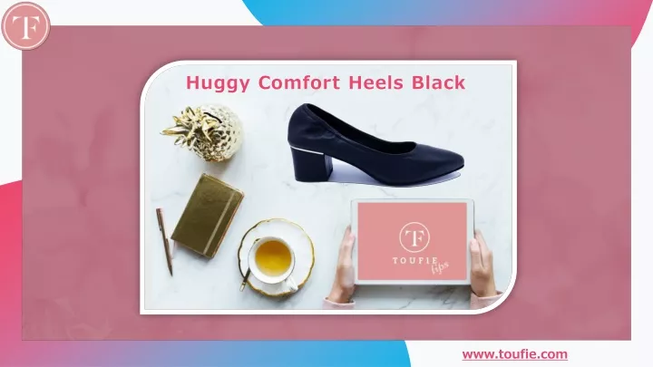 huggy comfort heels black