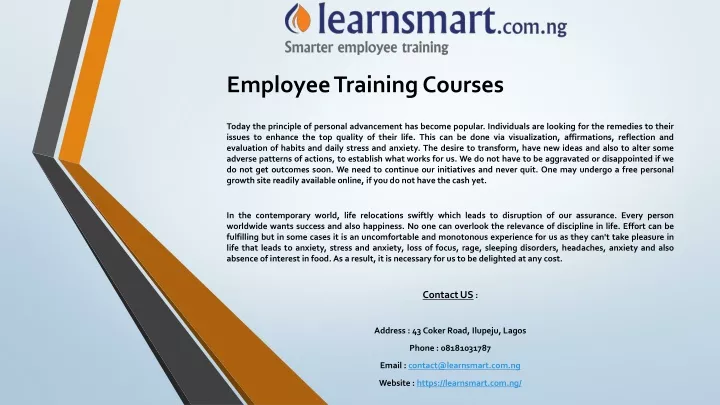 employee training courses