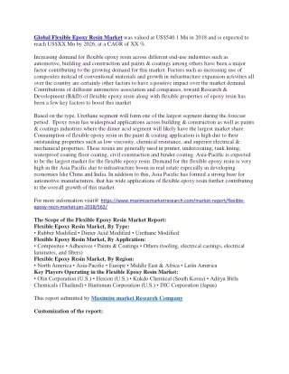 global flexible epoxy resin market was valued