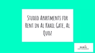 Studio Apartments for Rent in Al Khail Gate, Al Quoz