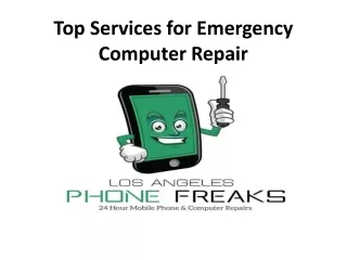 Top Services for Emergency Computer Repair