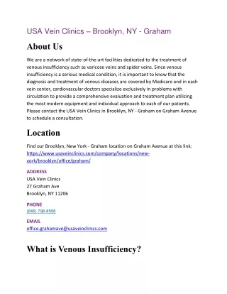 USA Vein Clinics - Brooklyn, NY - Graham