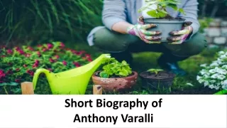 Short Biography of Anthony Varalli