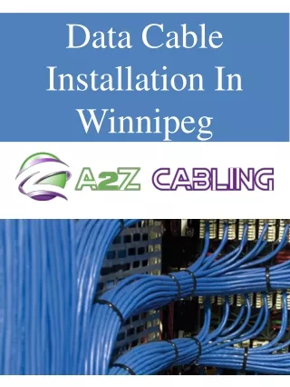 Data Cable Installation In Winnipeg