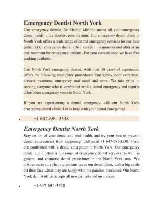 Emergency Dentist North York
