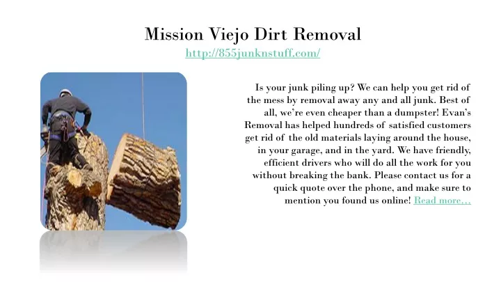 mission viejo dirt removal http 855junknstuff com