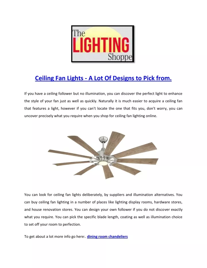 ceiling fan lights a lot of designs to pick from