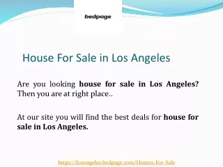House for sale in Los Angeles