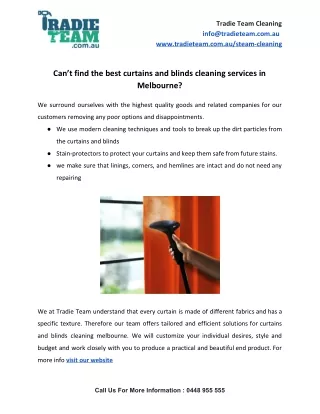 Can’t find the best curtains and blinds cleaning services in Melbourne?