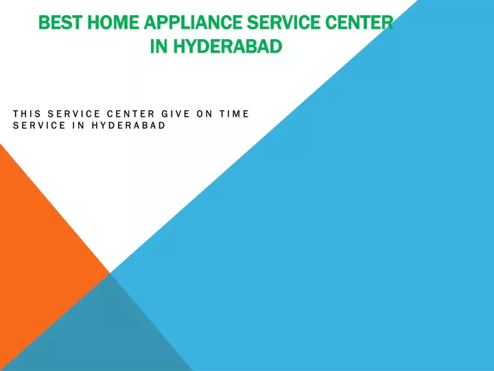 best home appliance service center in hyderabad
