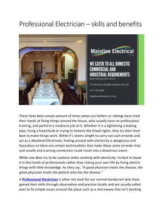 Professional Electrician | Professional Electrician in Birmingham