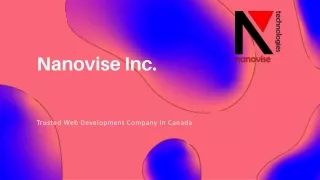 Nanovise Inc. | Trusted Web Development Company In Canada