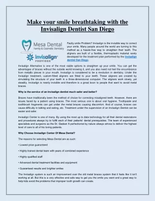 make your smile breathtaking with the invisalign
