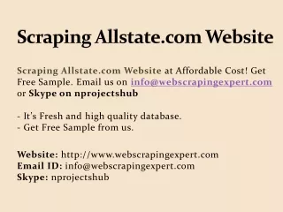 scraping allstate com website