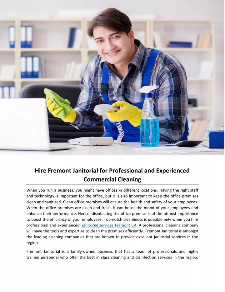 hire fremont janitorial for professional