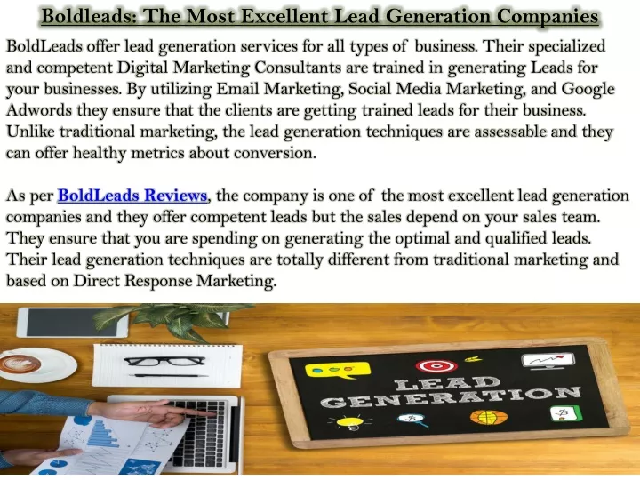 boldleads the most excellent lead generation