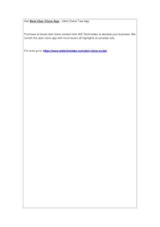 get best uber clone app uber clone taxi app
