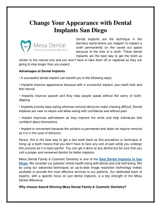 change your appearance with dental implants