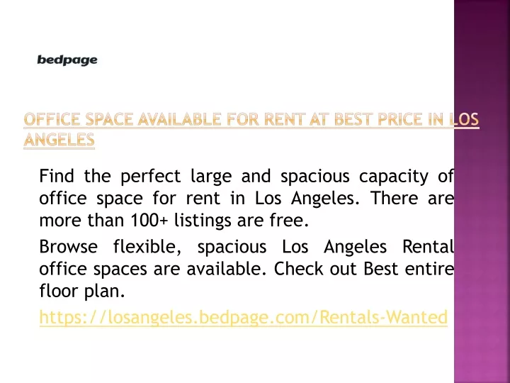office space available for rent at best price in los angeles