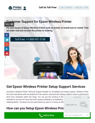 Easy To Resolve Epson Wireless Printer Setup